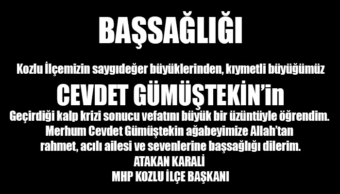 BAŞSAĞLIĞI...