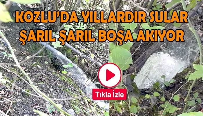 Kozlu’da sular yıllardır şarıl şarıl boşa akıyor... Çözüm için destek de şart...