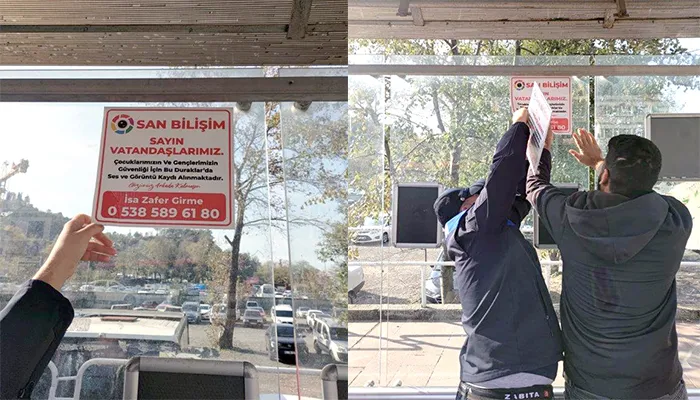 İzinsiz asılan afişler kaldırıldı