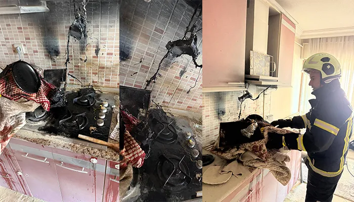 Kozlu’da gaz kaçağı yüzünden yangın çıktı... Olası facia ucuz atlatıldı...