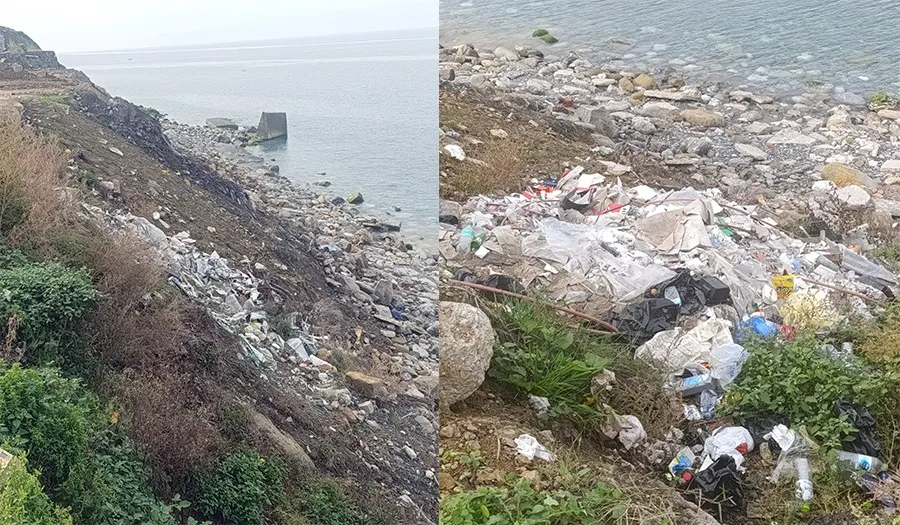 Kozlu Sahili’ni çöplüğe çevirdiler