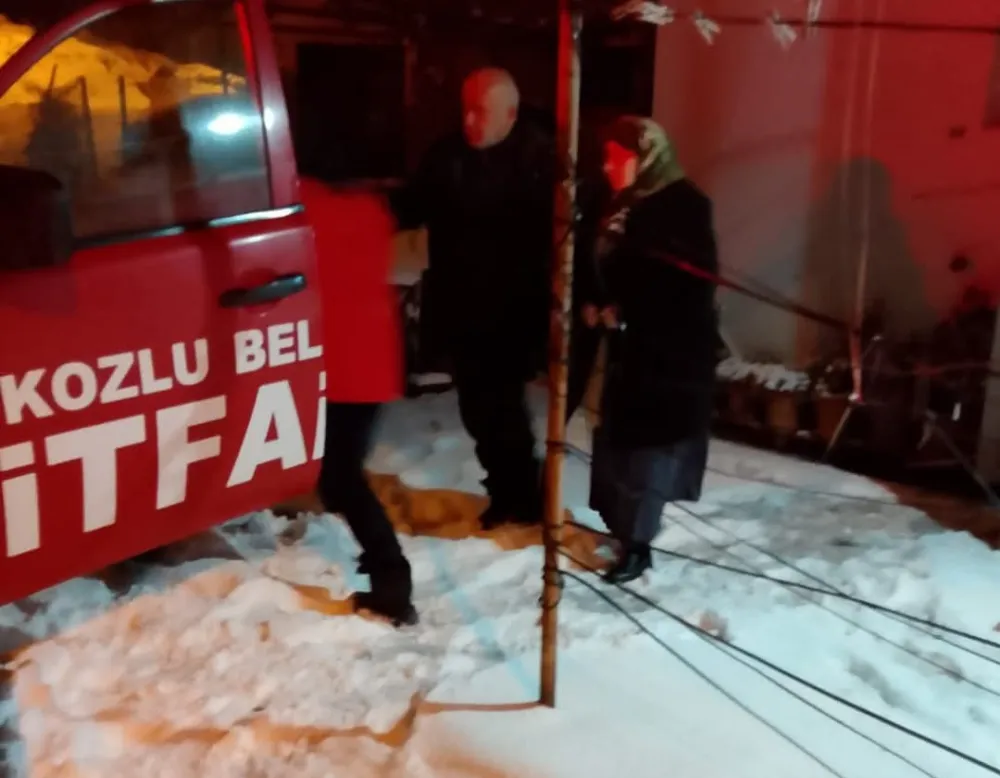 Kozlu itfaiyesi hastanın imdadına yetişti...