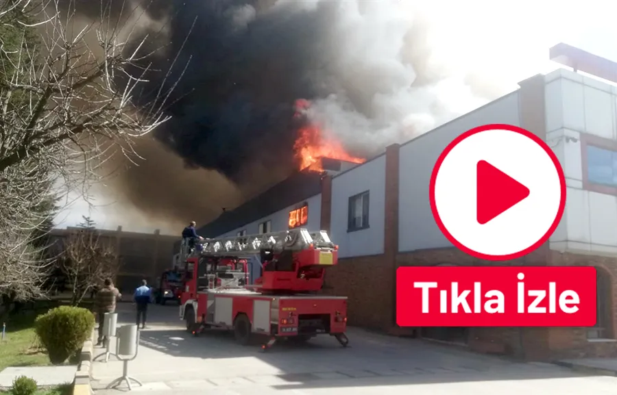 Büyük yangın… Fabrika alev alev yanıyor…
