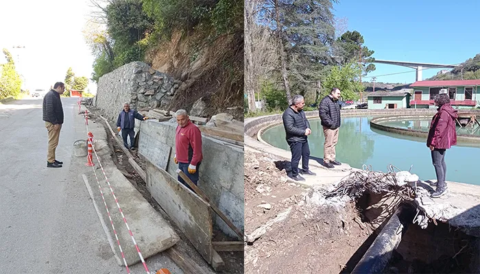 Kozlu’da Başkan Dökmeci, saha çalışmalarını inceledi