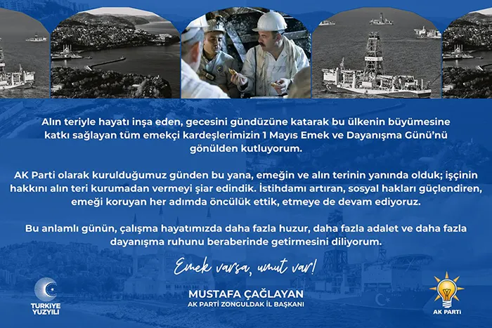 AK Partili Çağlayan, emekçileri kutladı