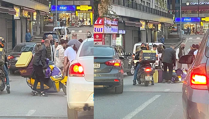 Zonguldak trafiğinde korku dolu anlar