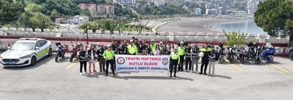Zonguldak’ta Motosiklet Sürücülerine Trafik Güvenliği Eğitimi