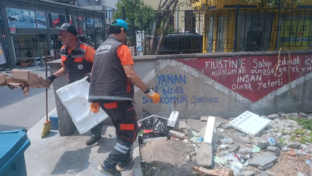 Kozlu’nun merkezindeki rezaleti, belediye ekipleri temizledi