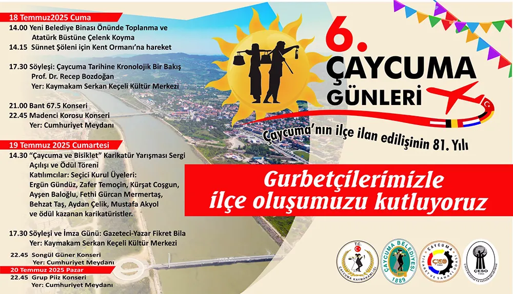 Çaycuma’nın ilçe ilan edilişinin 81. yılı kutlanıyor