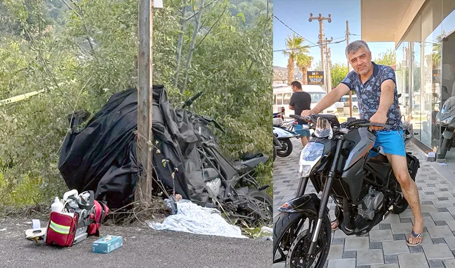 Feci kaza… Motosiklet sürücüsü hayatını kaybetti…
