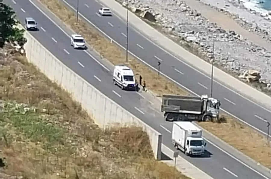 Kilimli Sahil Yolu’nda faciadan dönüldü