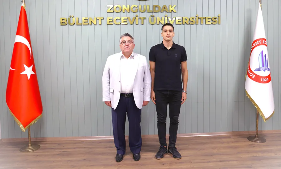 Millî Sporcu Doğukan Kilcioğlu’dan Rektör Özölçer’e veda ziyareti