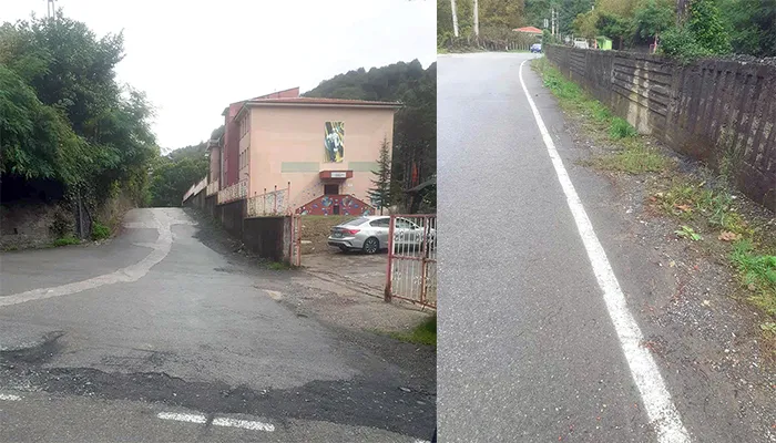 Kozlu’da kaldırımsız okul yolu can yakabilir